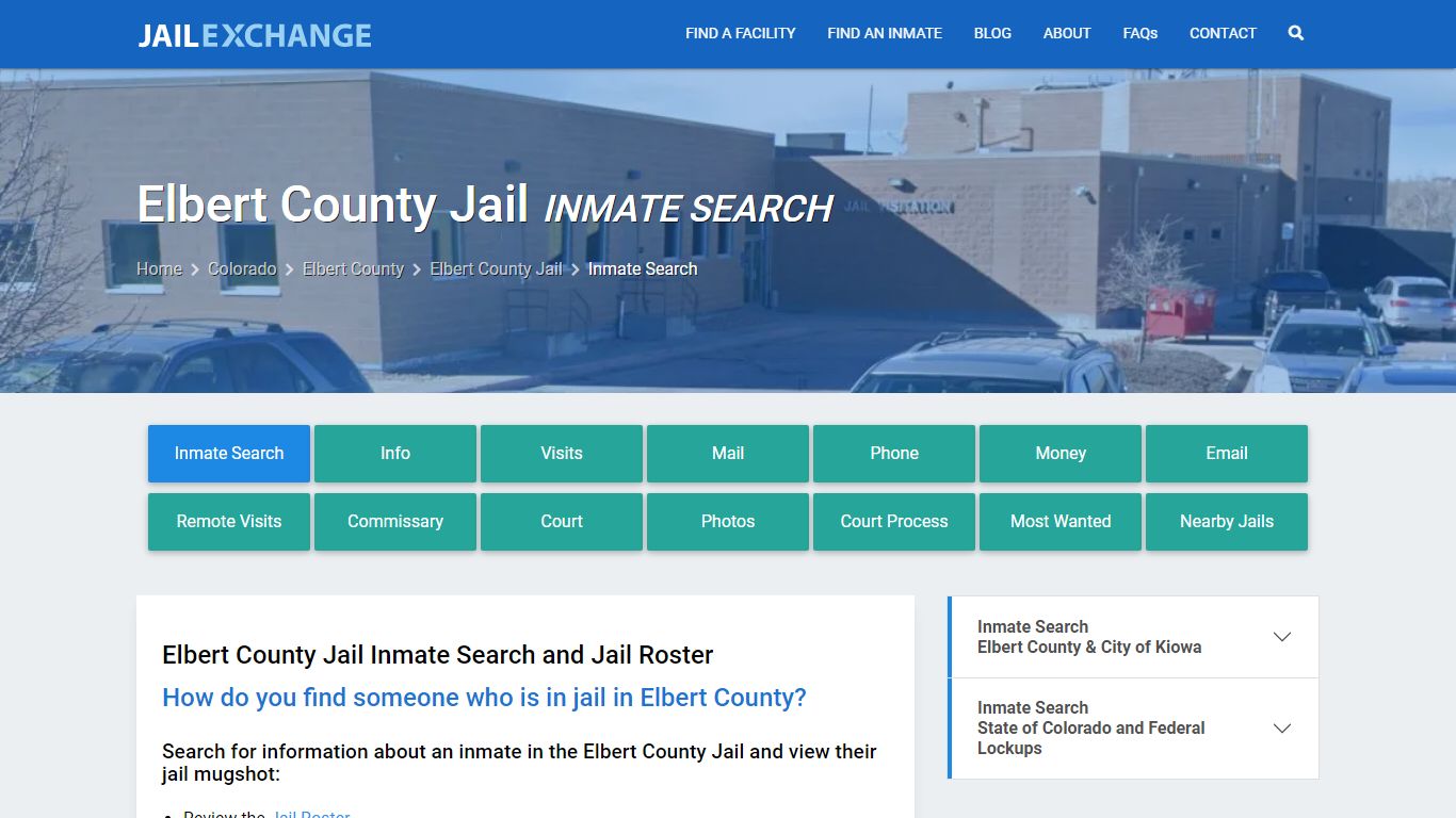 Inmate Search: Roster & Mugshots - Elbert County Jail, CO